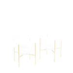 Castiçais Geométricos Minimalistas Dourados