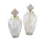 Conjunto de Potes Decorativos Crystal Silver