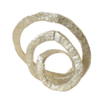Escultura de Anéis Orgânicos Texturados