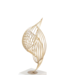 Escultura Espiral Helix em Base de Mármore