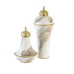 Conjunto de Potes Decorativos Marble Elegance