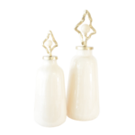 Conjunto de Potes Decorativos Ivory Gold