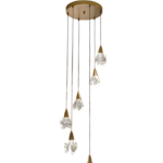 Candeeiro Suspenso Cascata Gotas de Cristal