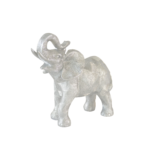 Estatueta Elefante Prateado Moderno