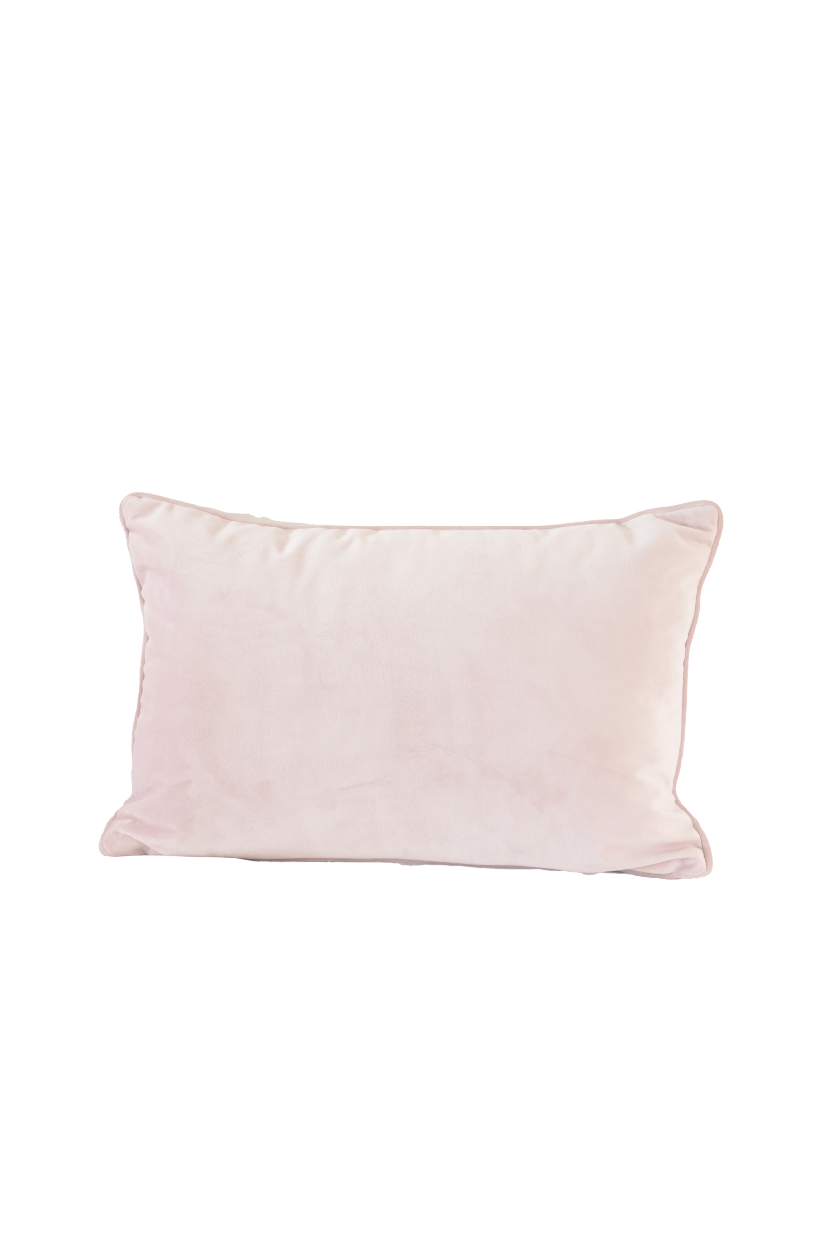 266 Almofada Retangular Veludo Rosa-Blush - Image 1