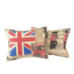 Conjunto de Almofadas Retangulares Londres Vintage