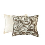 Conjunto de Almofadas Arabescos Barrocos Taupe e Creme