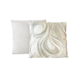 Conjunto de Almofadas Acetinadas Ondas Tridimensionais Branco