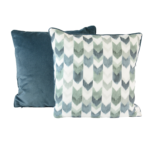 Conjunto de Almofadas Geométrico Seta Azul e Cinzento