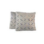Conjunto de Almofadas Losangos Prata e Cinzento