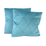Conjunto de Almofadas Geométrico Triângulos Azul-Turquesa