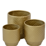 Conjunto de Floreiras Golden Texture