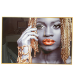 Quadro Fotografia de Moda "Gold Lips"