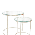 Conjunto de Mesas Crystal Silver
