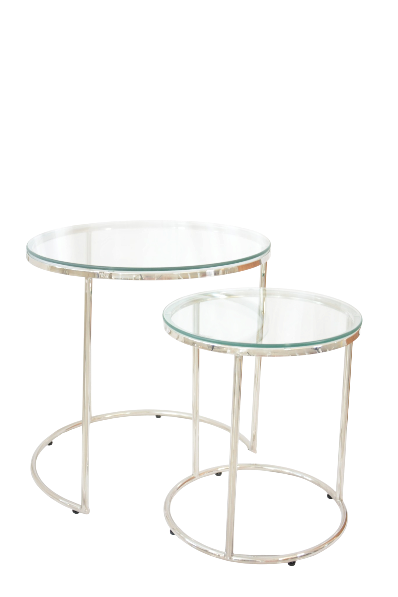 640 Conjunto de Mesas Crystal Silver - Image 1